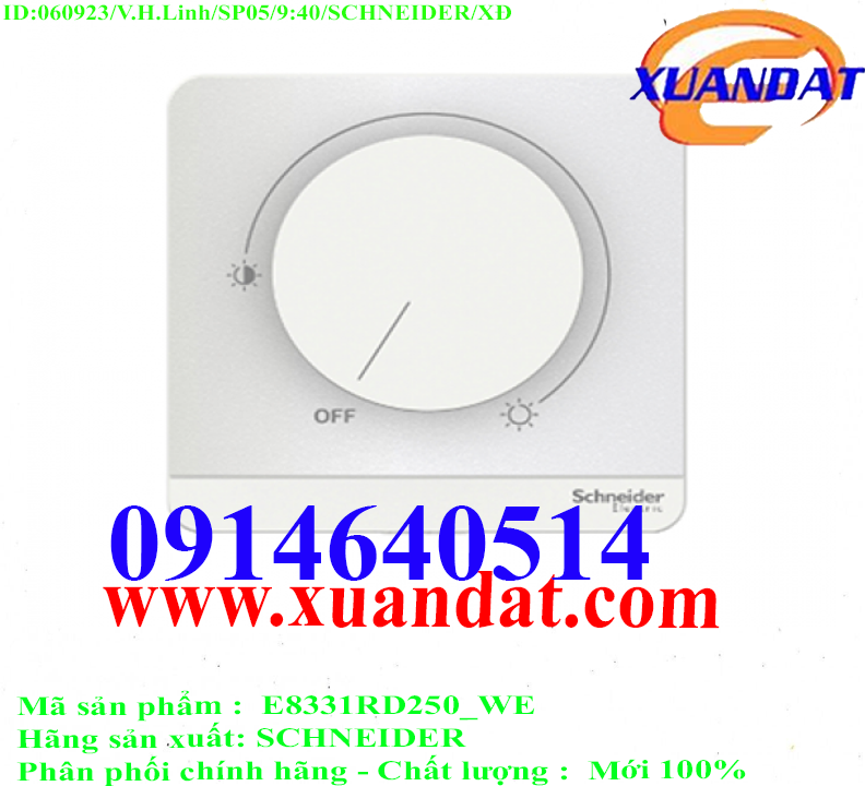 Bộ Điều Chỉnh Ánh Sáng Đèn 250VA AvatarOn E8331RD250_WE