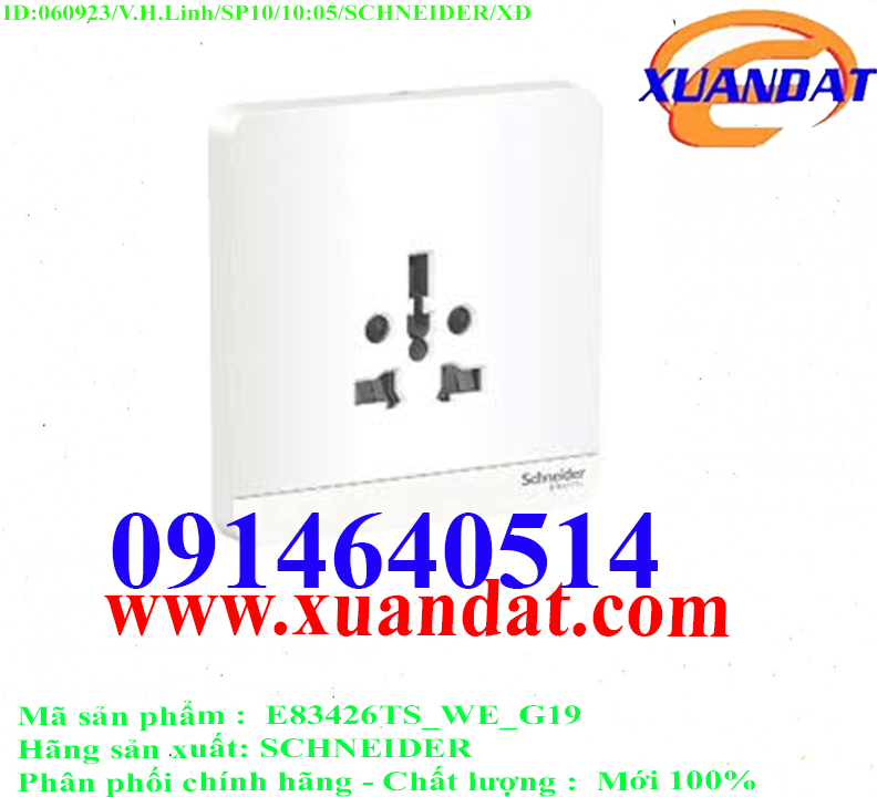 Bộ Ổ Cắm Đơn Đa Năng 16A AvatarOn E83426TS_WE_G19 Schneider