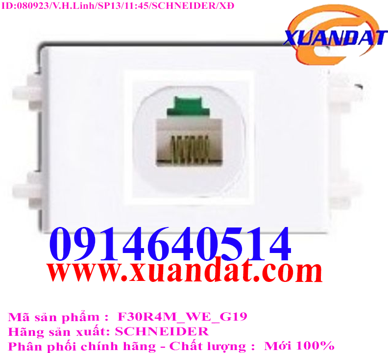 Ổ Cắm Điện Thoại S-Flexi F30R4M_WE_G19 Schneider