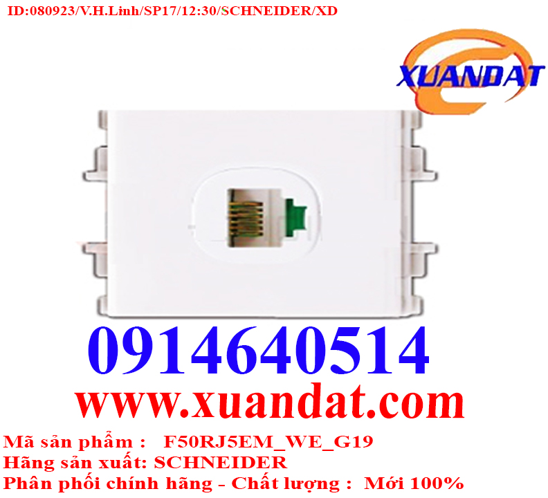 Ổ Cắm Mạng Cat5e S-Flexi F50RJ5EM_WE_G19 Schneider