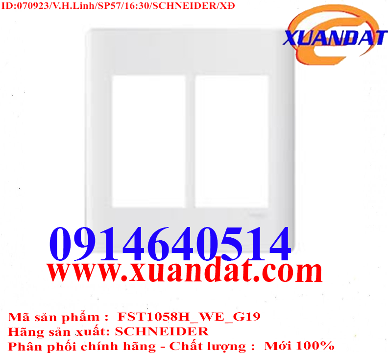 Mặt Cho 6 Thiết Bị, Size S S-Flexi FST1058H_WE_G19 Schneider