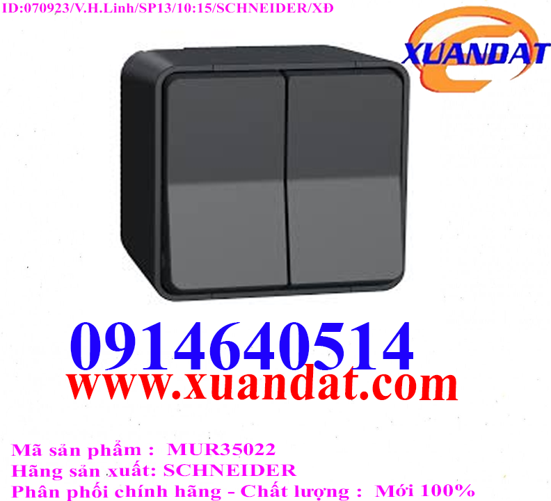Bộ công tắc đôi 2 chiều 10AX Mureva MUR35022