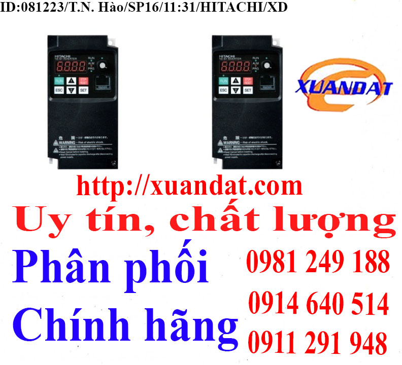 Biến Tần Hitachi WJ200-007LFU 0.75kW 1HP 3 Pha 220V